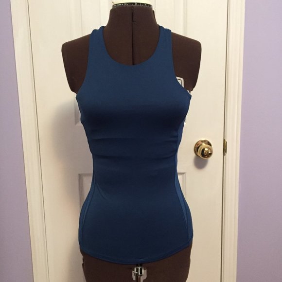 lululemon athletica Tops - Lululemon Blue Racer Mesh Back Tank - EUC Size 4